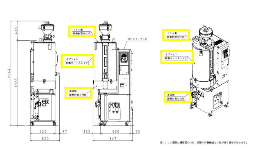 具体的な技術内容｜機種：MDRII-75F｜クリーンルームにおける熱負荷