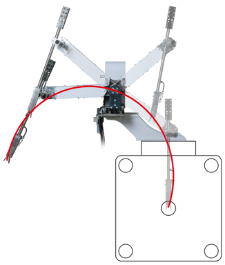 小型の成形機用ランナ取出ロボット