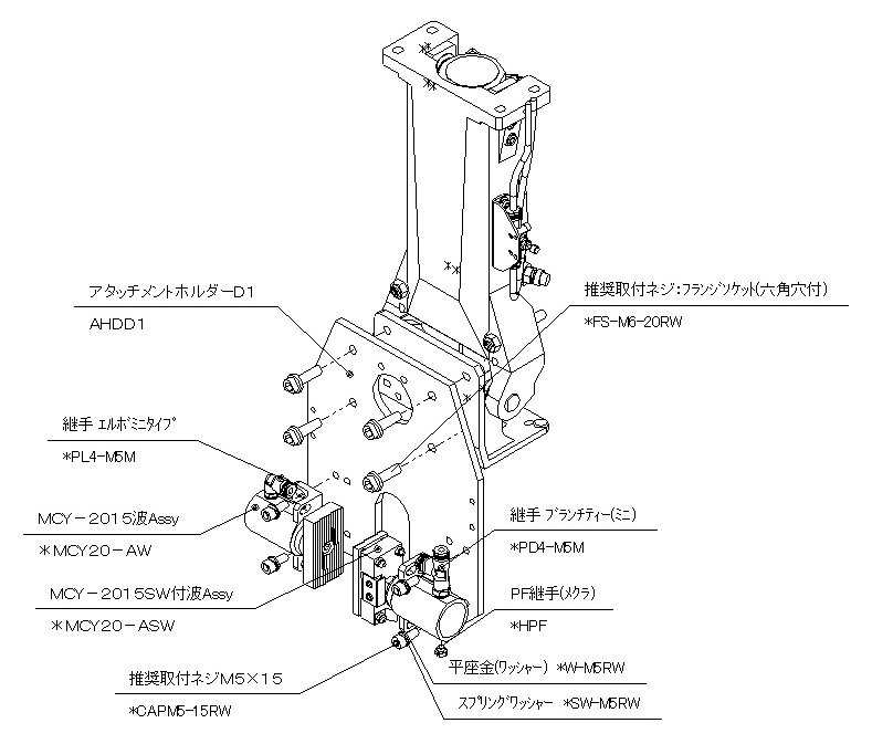 チャック用アタッチメント |ホルダーD1タイプ|AHDD1使用例(チャック編) (1)