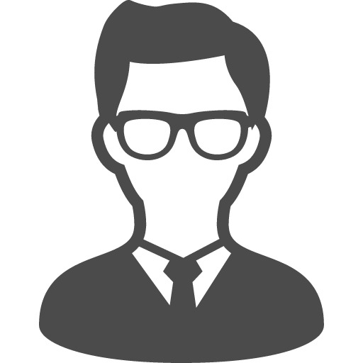 メガネをかけた男性のアイコン素材